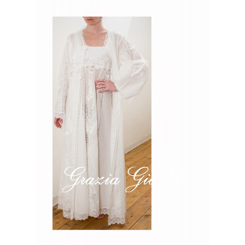 Allen, cotton Robe and Nightgown