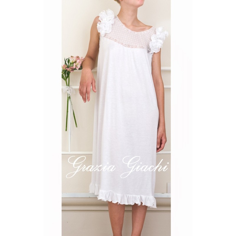 Elena Nightgown pure Italian Cotton