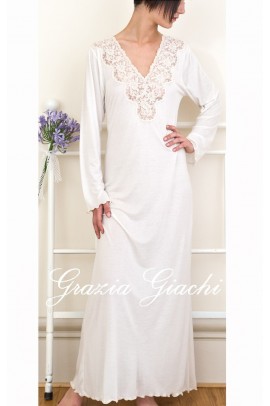 Lory Nightgown Cotton Jersey Luxury Lace
