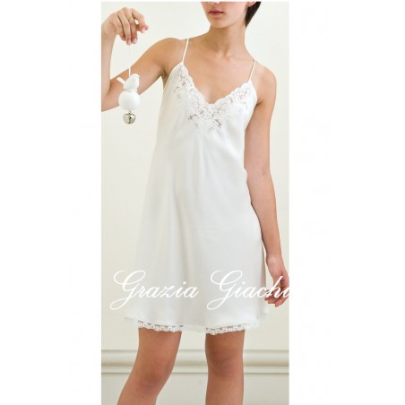 Delfine Nightgown Silk with Lace